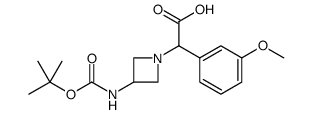 (3-TERT-BUTOXYCARBONYLAMINO-AZETIDIN-1-YL)-(3-METHOXY-PHENYL)-ACETIC ACID Structure