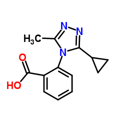 2-(3-Cyclopropyl-5-methyl-4H-1,2,4-triazol-4-yl)benzoic acid结构式