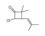 (3R,4S)-4-chloro-2,2-dimethyl-3-(2-methylprop-1-enyl)cyclobutan-1-one Structure