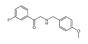 1-(3-fluorophenyl)-2-[(4-methoxyphenyl)methylamino]ethanone结构式