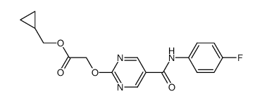 [5-(4-Fluorophenylcarbamoyl)pyrimidin-2-yloxy]acetic acid cyclopropylmethyl ester Structure