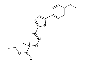 ethyl 2-[(Z)-1-[5-(4-ethylphenyl)thiophen-2-yl]ethylideneamino]oxy-2-methylpropanoate Structure