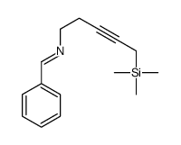 1-phenyl-N-(5-trimethylsilylpent-3-ynyl)methanimine结构式