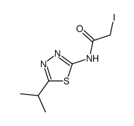 2-Iodo-N-(5-isopropyl-[1,3,4]thiadiazol-2-yl)-acetamide Structure