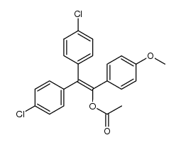 1-acetoxy-1-(p-methoxyphenyl)-2,2-bis(p-chlorophenyl)ethene结构式