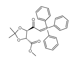 (4R,5R)-methyl 2,2-dimethyl-5-(2-(triphenylphosphoranylidene)acetyl)-1,3-dioxolane-4-carboxylate Structure