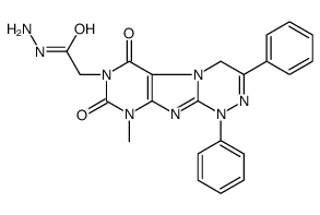 2-(9-methyl-6,8-dioxo-1,3-diphenyl-4H-purino[8,7-c][1,2,4]triazin-7-yl)acetohydrazide Structure