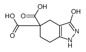 4,5,6,7-tetrahydro-3-oxo-2H-indazole-5,5-dicarboxylic acid Structure