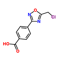 4-[5-(Chloromethyl)-1,2,4-oxadiazol-3-yl]benzoic acid Structure