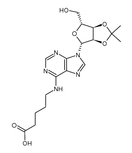 5-((9-((3aR,4R,6R,6aR)-6-(hydroxymethyl)-2,2-dimethyltetrahydrofuro[3,4-d][1,3]dioxol-4-yl)-9H-purin-6-yl)amino)pentanoic acid结构式