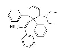 7-(Cyanophenylmethylen)-2-diethylamino-1,6-diphenylbicyclo<4.1.0>hept-3-en结构式