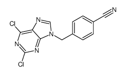 4-((2,6-Dichloro-9H-purin-9-yl)methyl)benzonitrile Structure