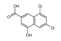 6,8-Dichloro-4-hydroxy-2-naphthoic acid结构式