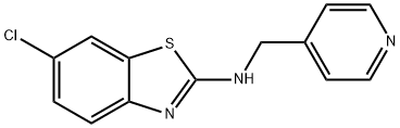 6-氯-N-(吡啶-4-基甲基)-1,3-苯并噻唑-2-胺结构式