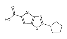 2-Pyrrolidin-1-yl-thieno[2,3-d]thiazole-5-carboxylic acid结构式