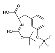 (2R)-2-[(2-methylpropan-2-yl)oxycarbonylamino]-3-[3-(trifluoromethoxy)phenyl]propanoic acid结构式