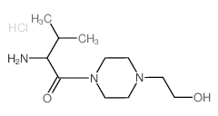 2-Amino-1-[4-(2-hydroxyethyl)-1-piperazinyl]-3-methyl-1-butanone hydrochloride Structure