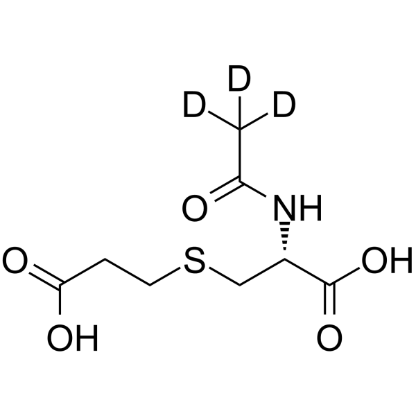 N-Acetyl-S-(2-carboxyethyl)-L-cysteine-d3结构式