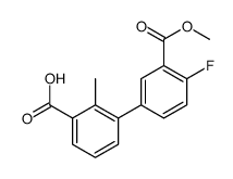 3-(4-fluoro-3-methoxycarbonylphenyl)-2-methylbenzoic acid结构式