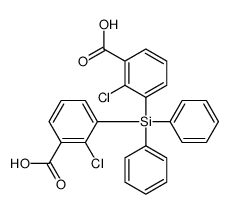 3-[(3-carboxy-2-chlorophenyl)-diphenylsilyl]-2-chlorobenzoic acid结构式