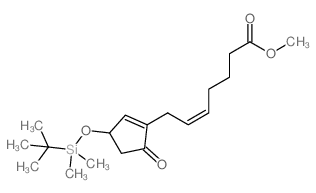 (Z)-METHYL 7-(3-((TERT-BUTYLDIMETHYLSILYL)OXY)-5-OXOCYCLOPENT-1-EN-1-YL)HEPT-5-ENOATE结构式