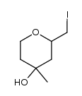 2-(iodomethyl)-4-hydroxy-4-methyltetrahydropyran结构式
