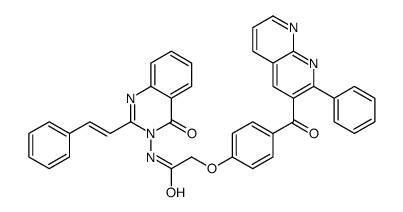 N-[4-oxo-2-[(E)-2-phenylethenyl]quinazolin-3-yl]-2-[4-(2-phenyl-1,8-naphthyridine-3-carbonyl)phenoxy]acetamide Structure