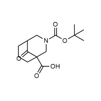 3-(叔丁氧基羰基)-9-氧代-3-氮杂双环[3.3.1]壬烷-1-羧酸结构式