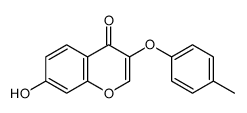 7-hydroxy-3-(4-methylphenoxy)chromen-4-one Structure