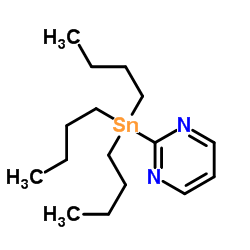 2-(Tributylstannanyl)pyrimidine structure