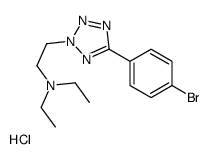 2-[5-(4-bromophenyl)tetrazol-2-yl]-N,N-diethylethanamine,hydrochloride Structure