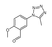 2-methoxy-5-(5-methyltetrazol-1-yl)benzaldehyde Structure