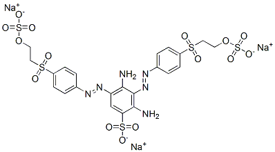 Benzenesulfonic acid, 2,4-diamino-3,5-bis4-2-(sulfooxy)ethylsulfonylphenylazo-, sodium salt structure