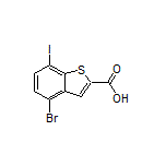 4-溴-7-碘苯并噻吩-2-甲酸结构式