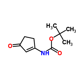 Carbamic acid, (3-oxo-1-cyclopenten-1-yl)-, 1,1-dimethylethyl ester (9CI) picture