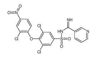 N'-[3,5-dichloro-4-(2-chloro-4-nitrophenoxy)phenyl]sulfonylpyridine-3-carboximidamide结构式