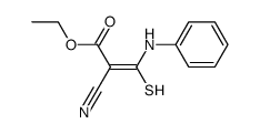 3-ANILINO-2-CYANO-3-MERCAPTOACRYLIC ACID ETHYL ESTER Structure