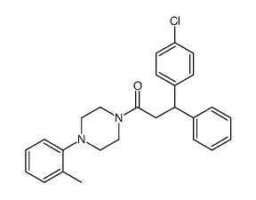 3-(p-Chlorophenyl)-3-phenyl-1-[4-(2-methylphenyl)-1-piperazinyl]-1-propanone structure