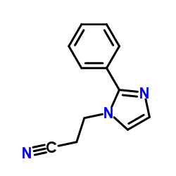 1-氰乙基-2-苯基咪唑结构式