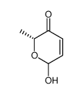 (2R)-6-hydroxy-2-methyl-2H-pyran-3-(6H)-one结构式