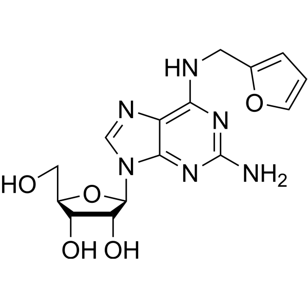 N6-Furfuryl-2-aminoadenosine结构式