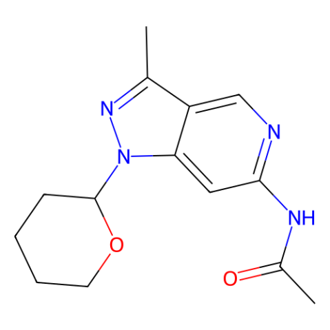 N-(3-methyl-1-tetrahydropyran-2-yl-pyrazolo[4,3-c]pyridin-6-yl)acetamide Structure