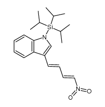 1-triisopropylsilyl-3-(4-nitro-1,3-butadienyl)indole结构式