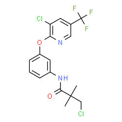 3-CHLORO-N-(3-([3-CHLORO-5-(TRIFLUOROMETHYL)-2-PYRIDINYL]OXY)PHENYL)-2,2-DIMETHYLPROPANAMIDE结构式