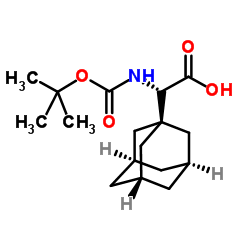 N-叔丁氧羰基-L-金刚烷基甘氨酸结构式