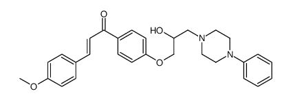 (E)-1-[4-[2-hydroxy-3-(4-phenylpiperazin-1-yl)propoxy]phenyl]-3-(4-methoxyphenyl)prop-2-en-1-one Structure