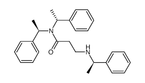 N,N-bis[(1R)-1-phenylethyl]-3-{[(1R)-1-phenylehtyl]amino}propanamide Structure