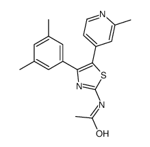 N-[4-(3,5-dimethylphenyl)-5-(2-methylpyridin-4-yl)-1,3-thiazol-2-yl]acetamide Structure