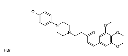 Piperazine, 1-p-anisyl-4-(2-(3,4,5-trimethoxycinnamoyl)ethyl)-, hydrob romide Structure