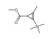 1-methyl-2-(trimethylsilyl)cyclopropene-3-carboxylic acid methyl ester Structure